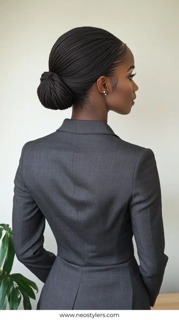 Braided Bun 1 Quick Work Hairstyles for Long hair 4