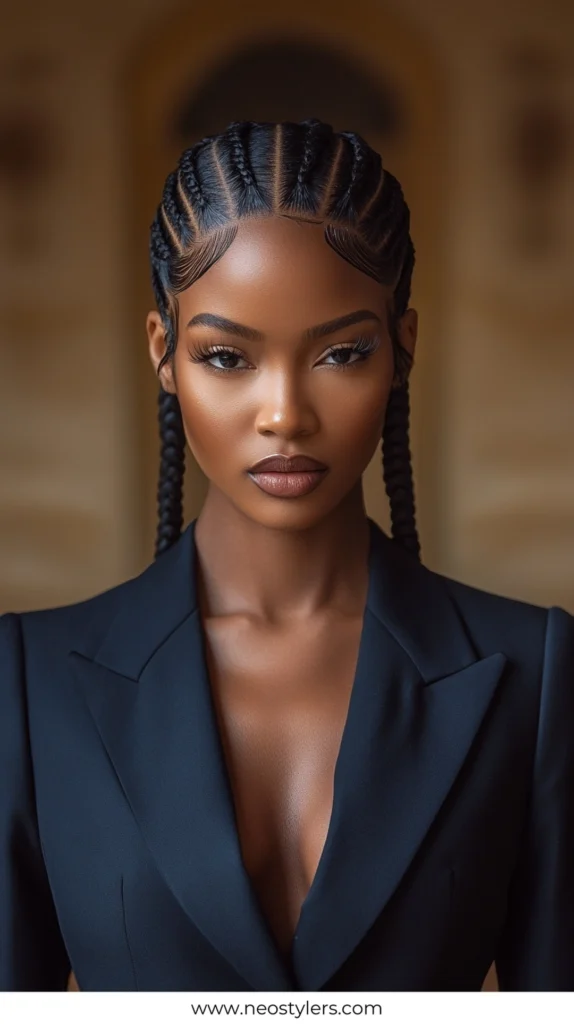 Cornrows 2 work hairstyles for black women 8