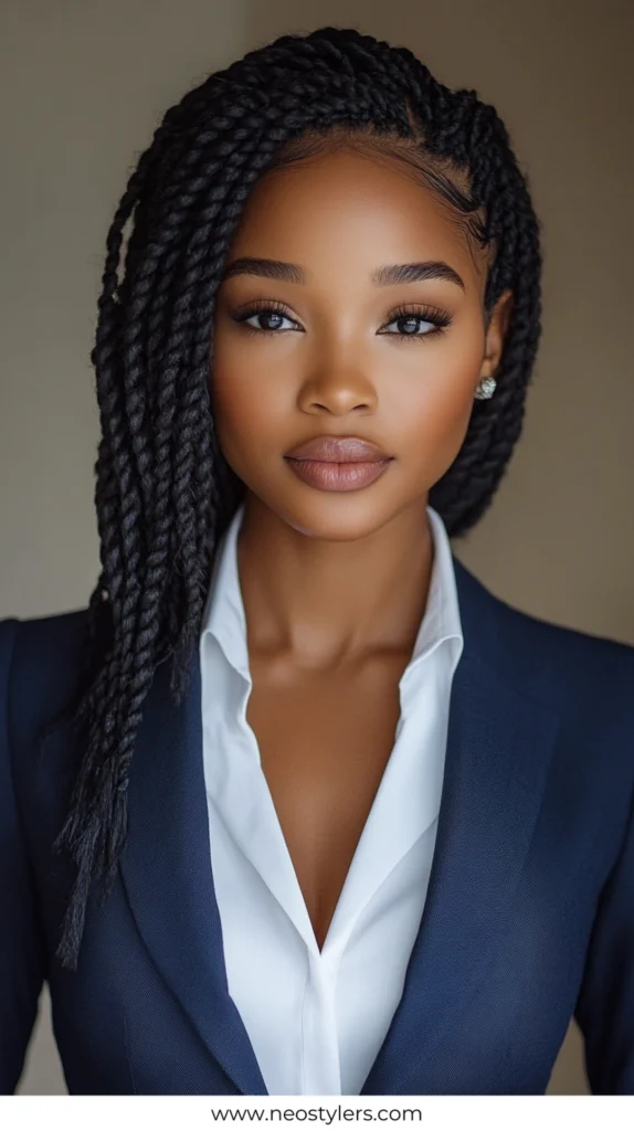 Fulani Braids 1 work hairstyles for black women 10