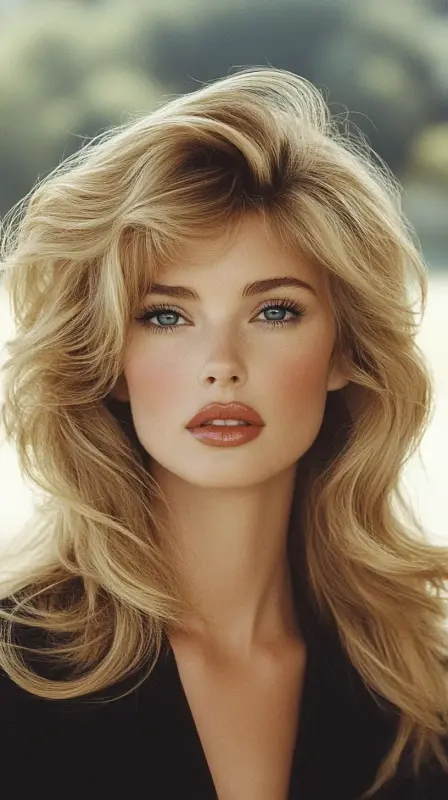 Waves of Wonder: 80s Blowout Revival with a Modern Twist - 80s blowout hair