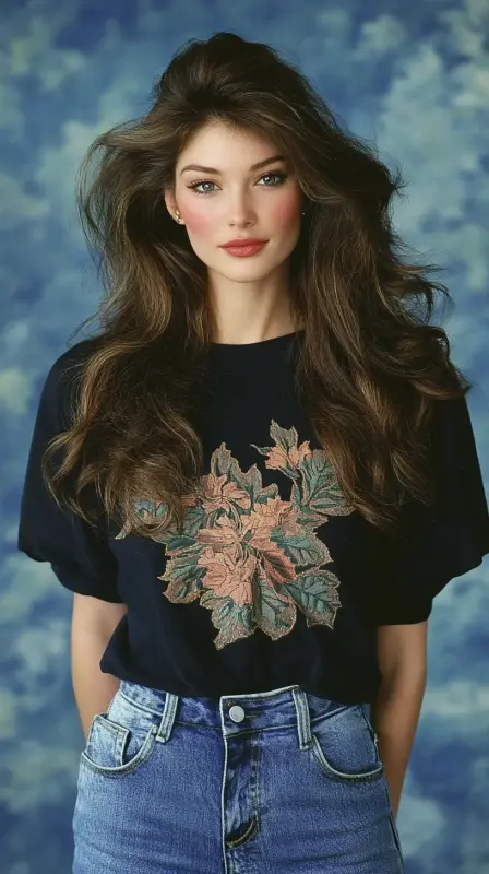 Voluptuous Waves of 80s Glam - 80s blowout hair