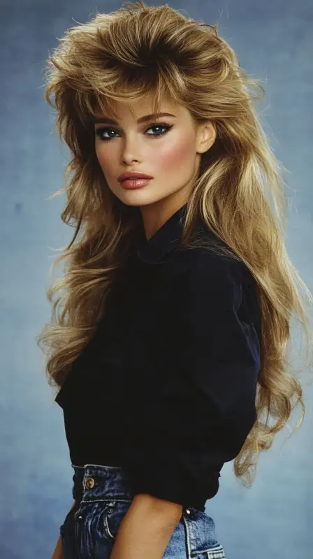 Glamorous Whirlwind: Into the 80s Extravaganza - 80s blowout hair