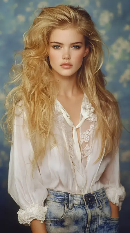 Retro Radiance: Rock the 90s Glam Look - 90s blowout hair long