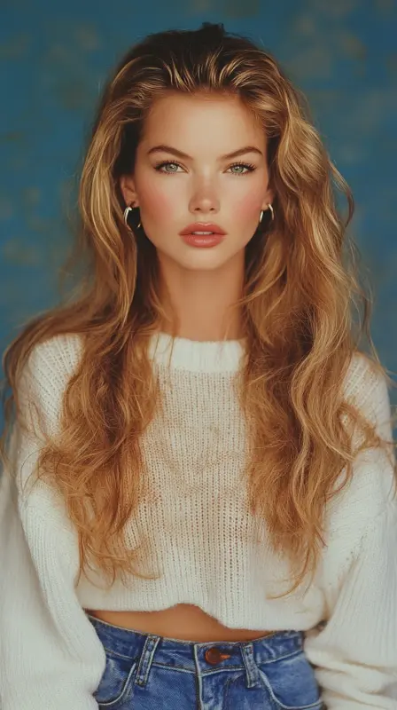 Unleash Your Inner 90s Glam Queen - 90s blowout hair long