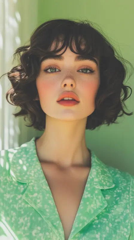 Glamorous Retro Waves with a Fresh Flair - 90s blowout hair short