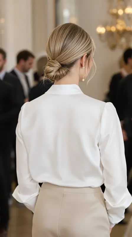 Timeless Chic: The Effortlessly Elegant Knot - old money hair Ideas