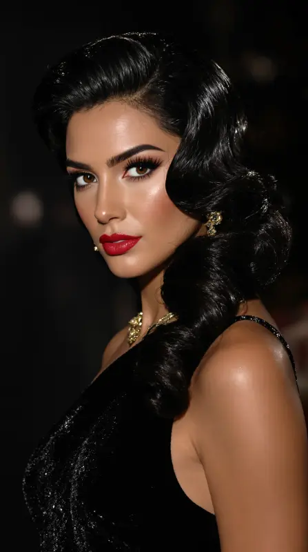 Glamour Unleashed: The Hollywood Wave - old money hair Ideas