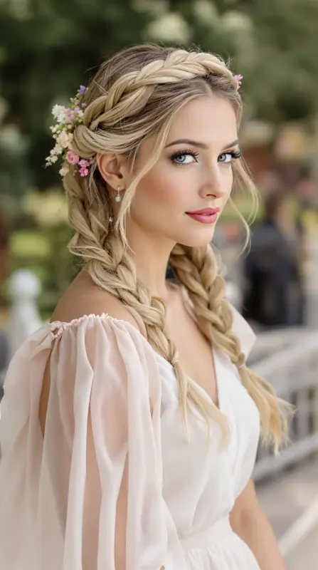 Whimsical Charm: The Enchanted Braid - old money hair Ideas