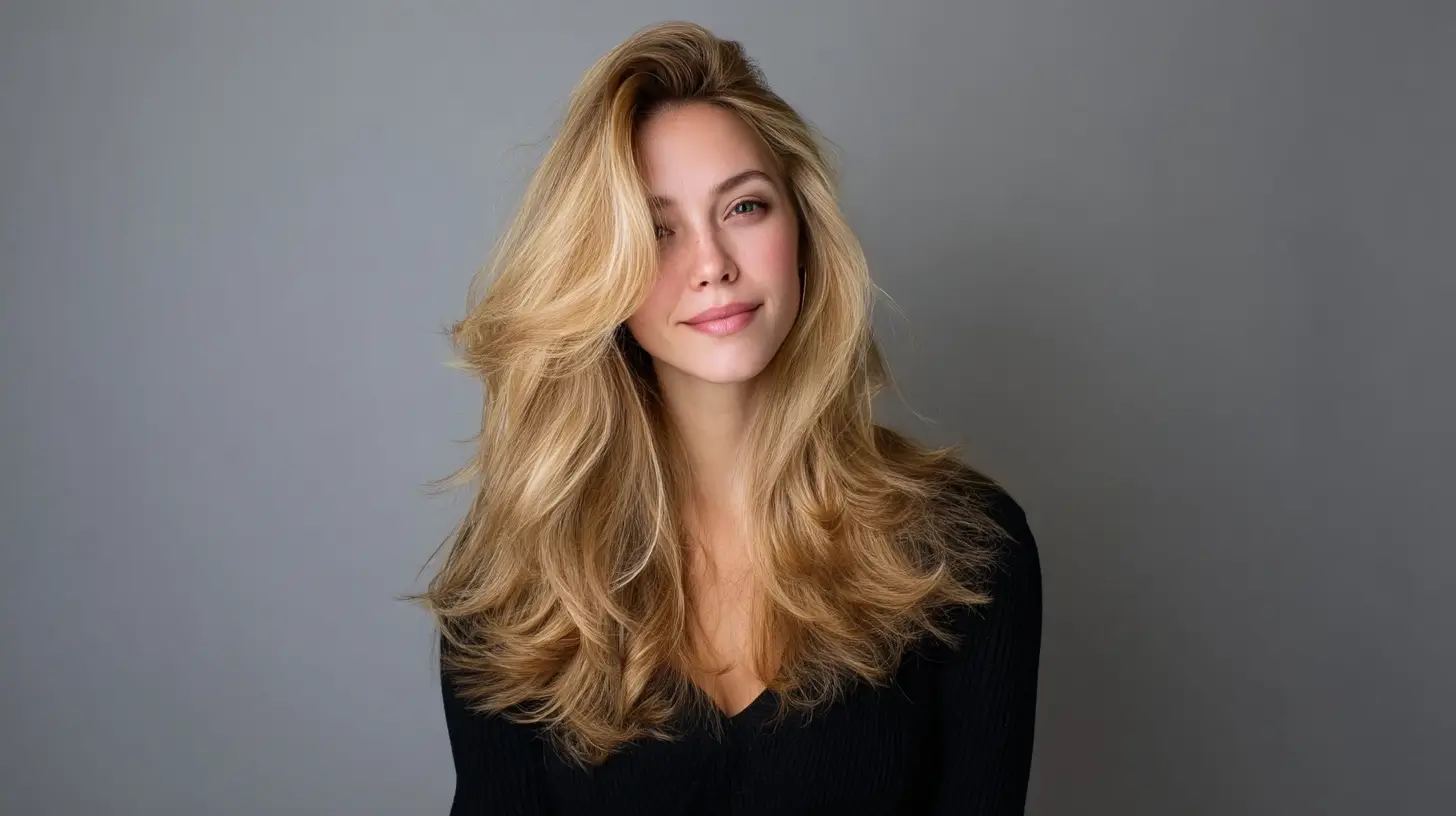 blowout hair blonde 2