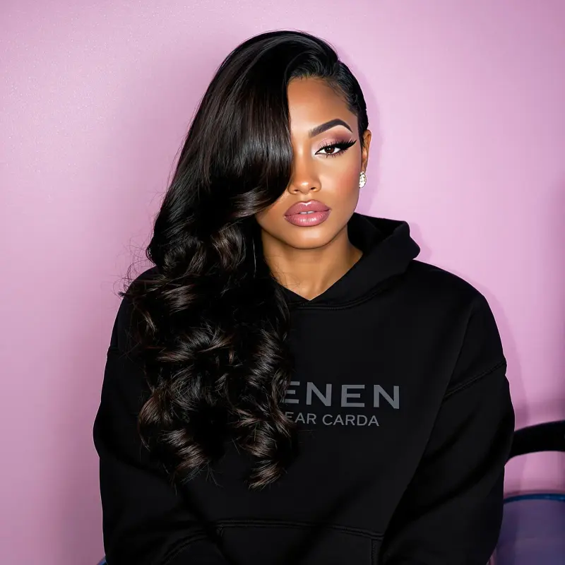 Ravishing Radiance: Ignite Your Inner Glam - blowout side part