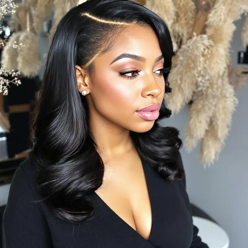 Unleash Your Inner Wave Goddess - blowout side part