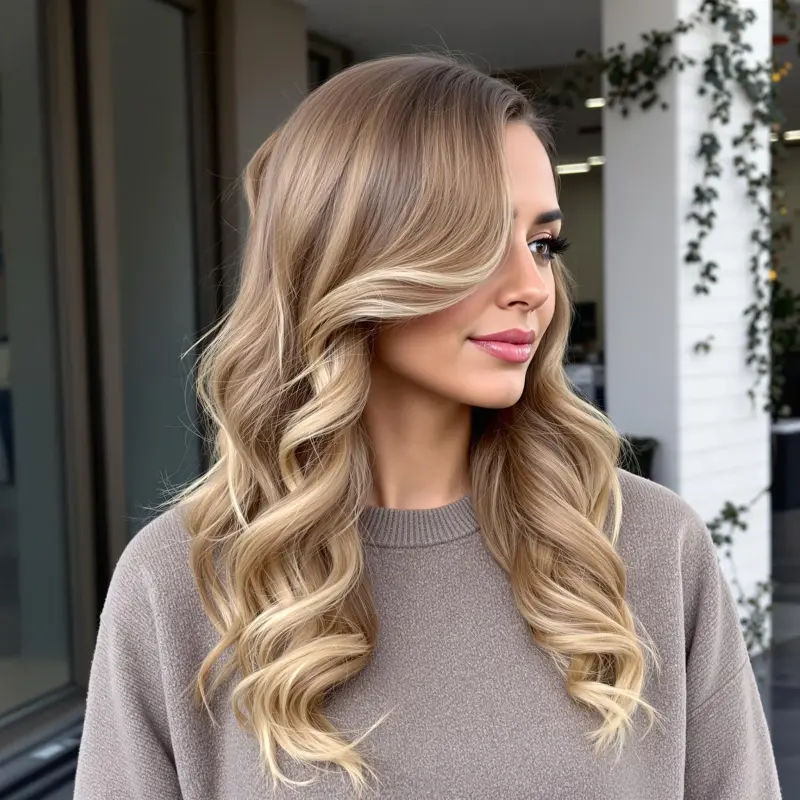 Radiant Whisper Waves: Your Effortless Elegance Awaits - bouncy blowout curls