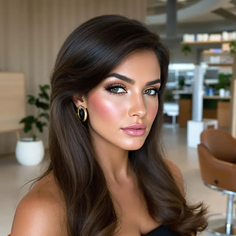 Lustrous Elegance in Every Tress - bouncy blowout curls