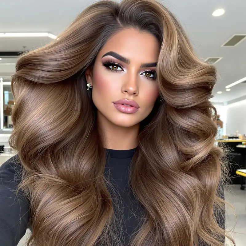 Glam Waves: Unleash Your Inner Diva - bouncy blowout curls