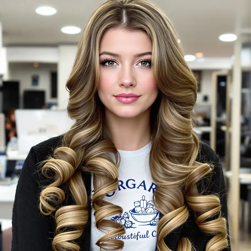 The Dazzling Dance of Lush Curls - bouncy blowout curls