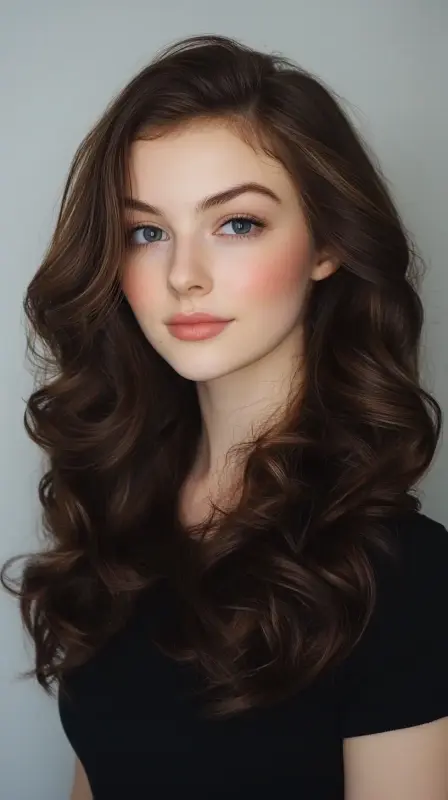 Waves of Glamour: Effortless Elegance Reimagined - curled blowout hair