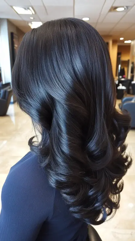 Enchanting Effortless Waves: Instant Elegance - curled blowout hair