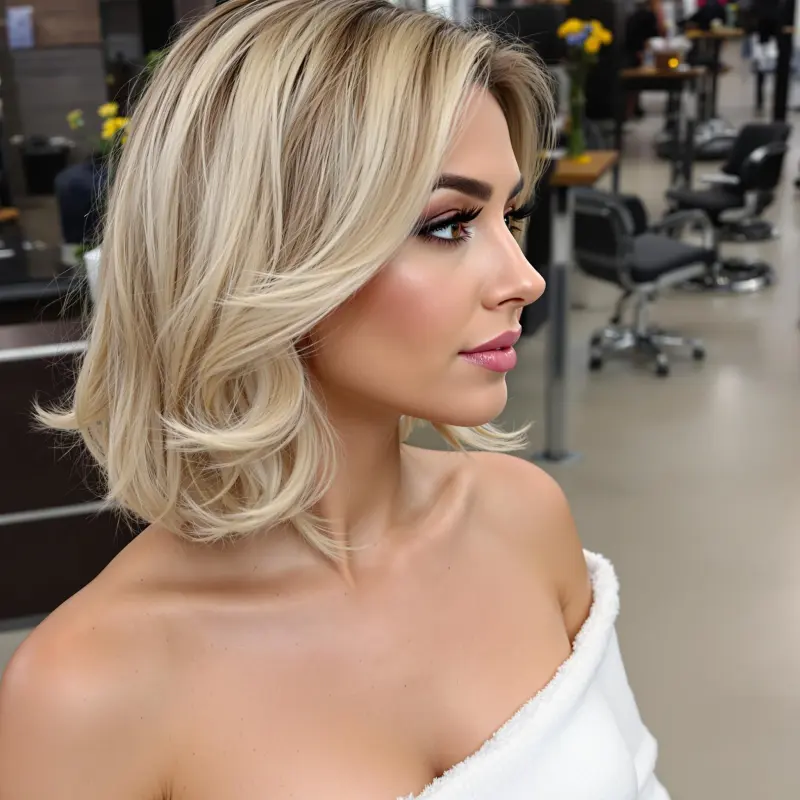 Glamorous Gold: Vintage Waves Reimagined - old money blonde hair