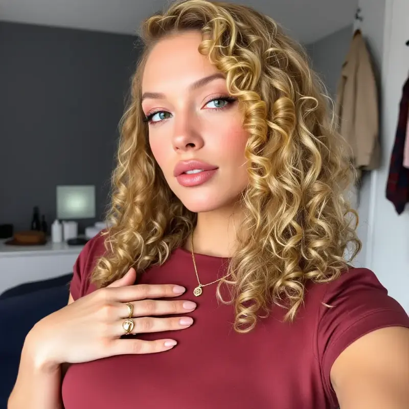 Elegant Waves of Old-World Glamour - old money curly hair