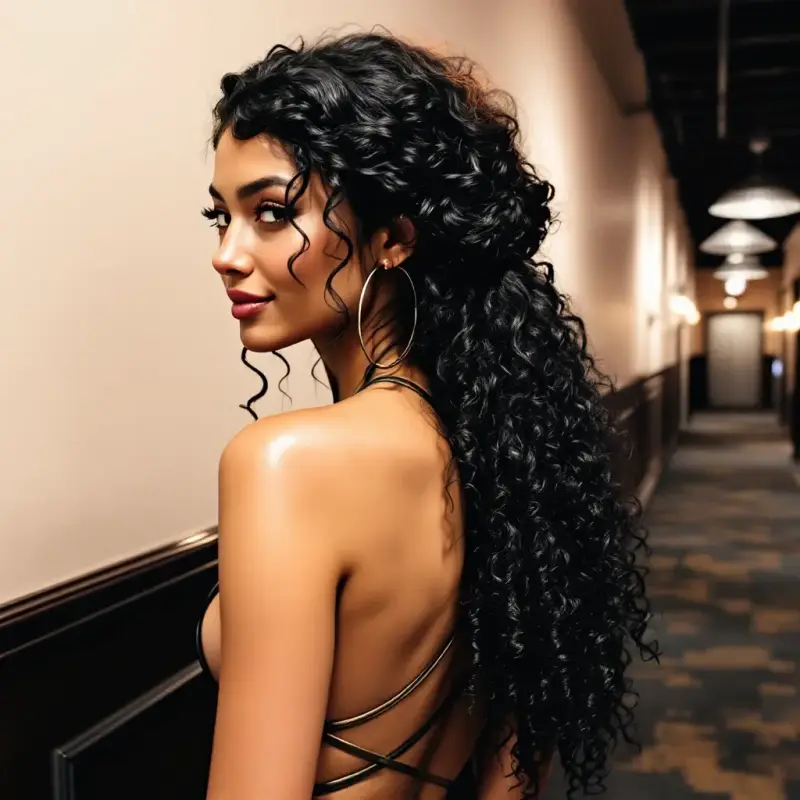 Enchanting Elegance: The Curly Affair - old money curly hair