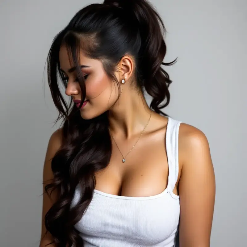 Embrace Luxurious Waves - old money hair brunette
