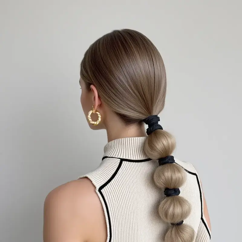 Bubble Ponytail: Classic Charm Reimagined - old money long hair