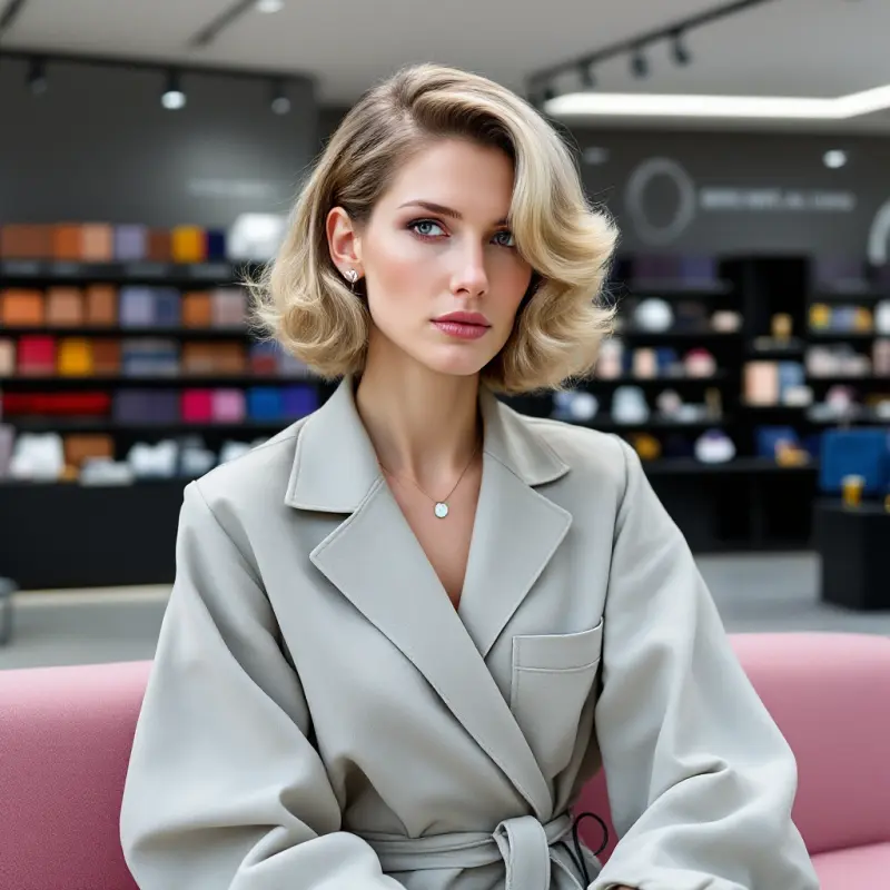 Waves of Opulent Elegance - old money short hair