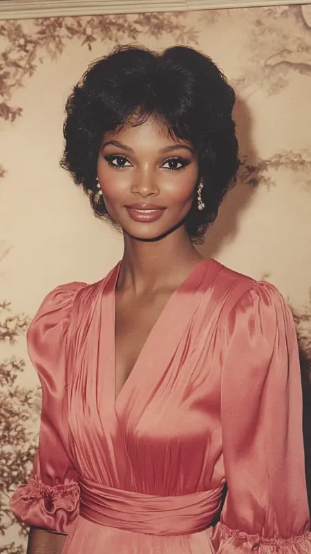 Dance Floor Dreams: Luxe Black Curls from the 80s - 80s Prom Hair