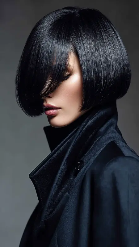 A-Line Bob with Deep Side Part - bob haircuts for women over 60 with fine hair