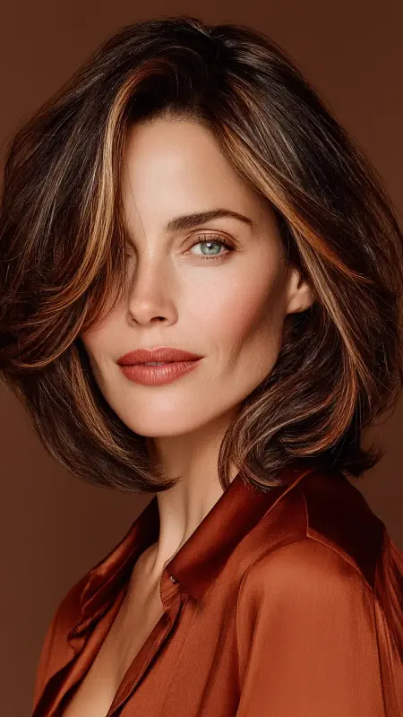 A-Line Bob with Face-Framing Highlights - Medium Length Bob Haircuts For Women Over 50