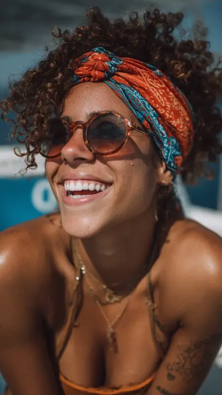 Air-Dried Natural Curls - Airport Hairstyles for Short Hair