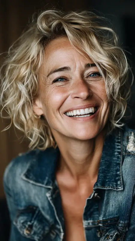 Airy Layers with Tousled Finishh - Medium length hair with layers over 60 older women