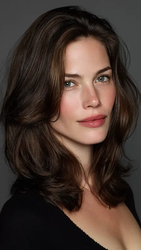 Asymmetrical Lob with Face-Framing Layers - Medium asymmetrical hairstyles