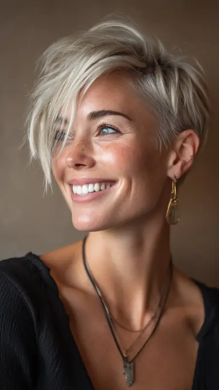 Asymmetrical Pixie - Pixie Haircuts For Fine Hair