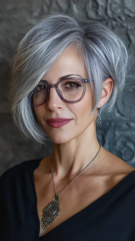 Asymmetrical Pixie - pixie haircuts for women over 60