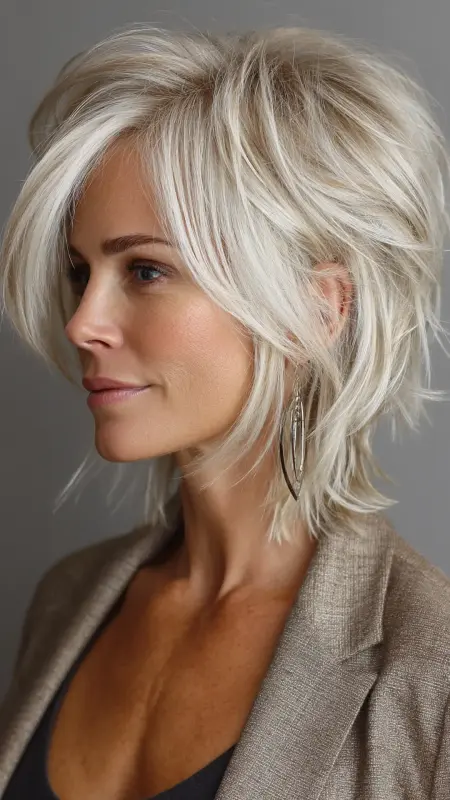 Asymmetrical Shag - Shaggy Hairstyles For Women Over 50