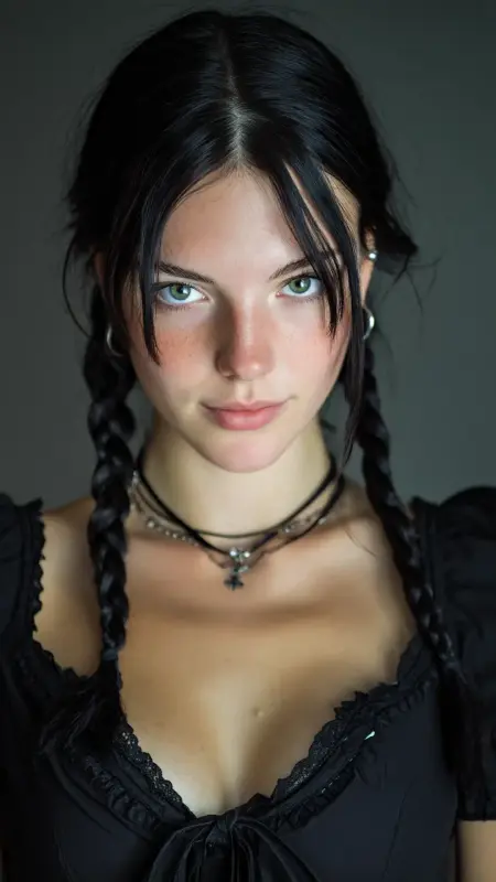 Baby Braids with Middle Part - Y2k haircuts
