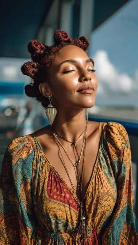 Bantu Knots on Short Hair - Airport Hairstyles for Short Hair