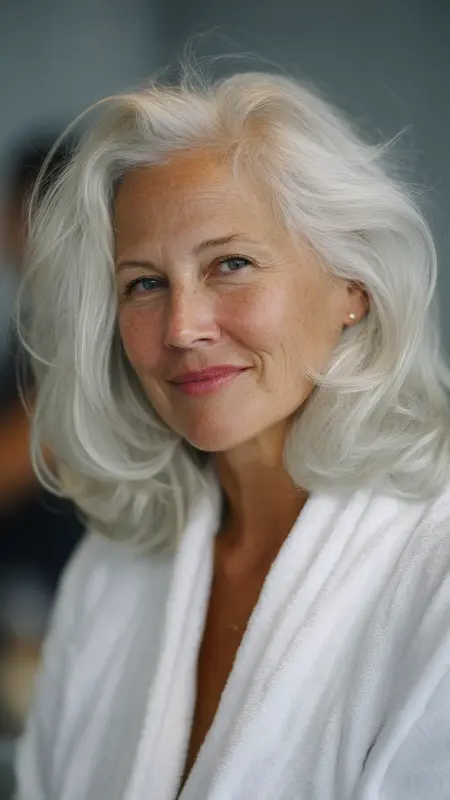 Blown-Out Layers with Face-Hugging Volume - Shoulder Length Hairstyles For Women Over 60