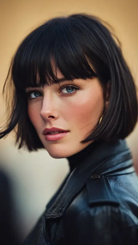 Blunt Bob with Baby Bangs - Retro bob hairstyles