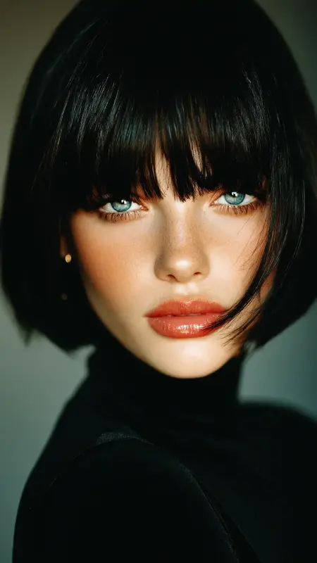 Blunt-Cut Bangs and Bob - Glass Hair