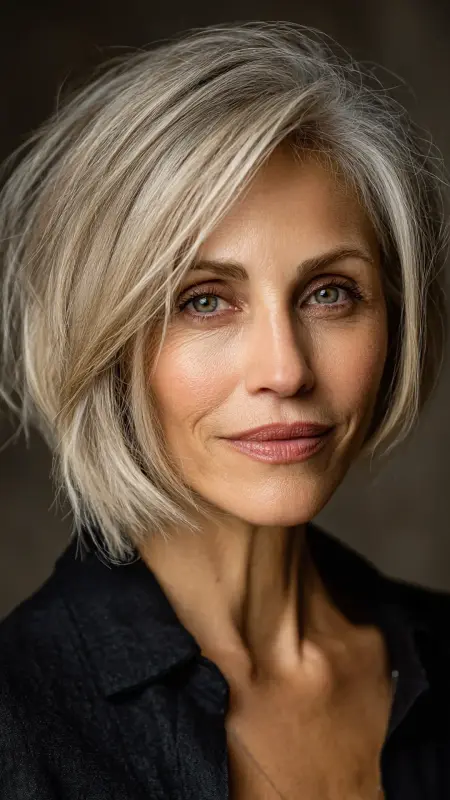 Bob with Face-Framing Layers - bob haircuts for women over 60 with fine hair