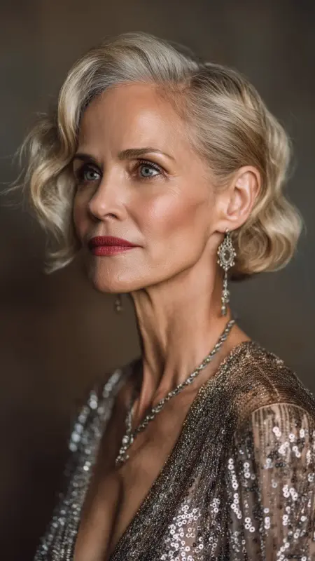 Bob with Finger Waves - Medium Length Bob Haircuts For Women Over 50