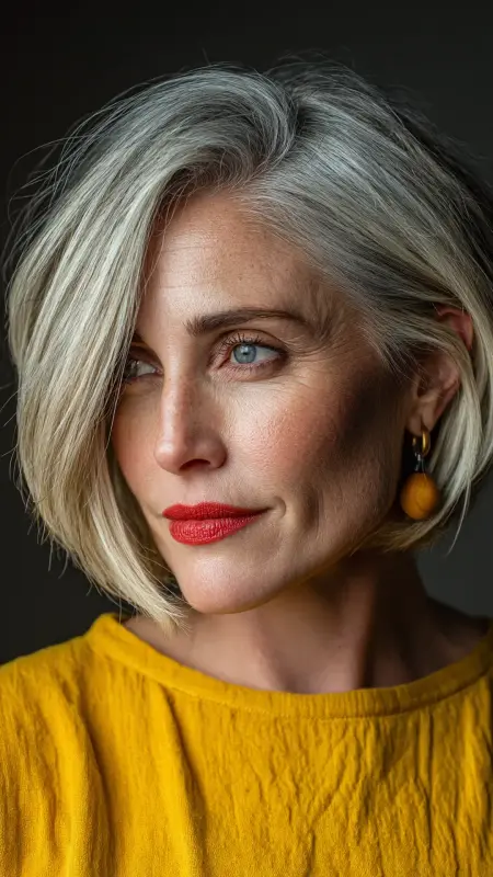 Bob with Flipped Ends - Medium Length Bob Haircuts For Women Over 50
