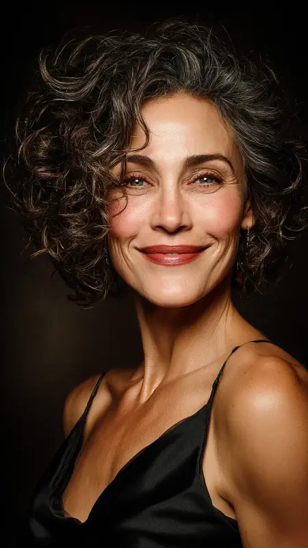 Bob with Voluminous Curls - Medium Length Bob Haircuts For Women Over 50