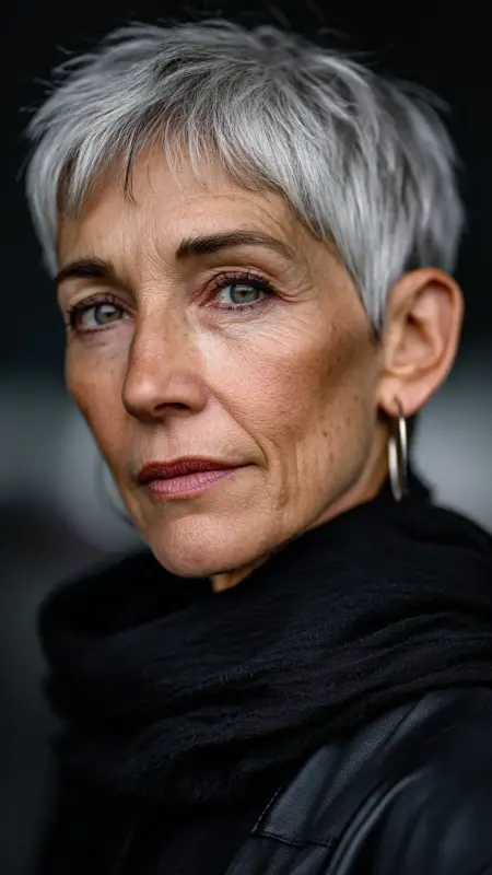 Boyish Crop Pixie - Short pixie hairstyles for older women