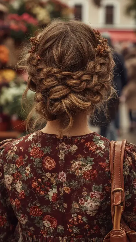 Braided Crown on Short Hair - Airport Hairstyles for Short Hair