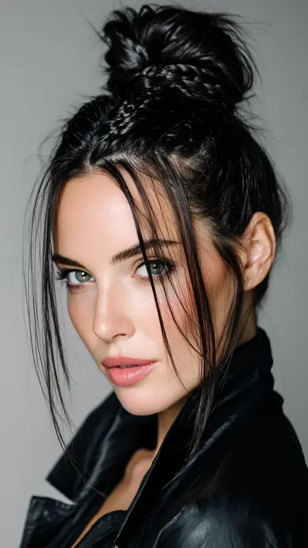 Braided Top Knot - Y2k haircuts
