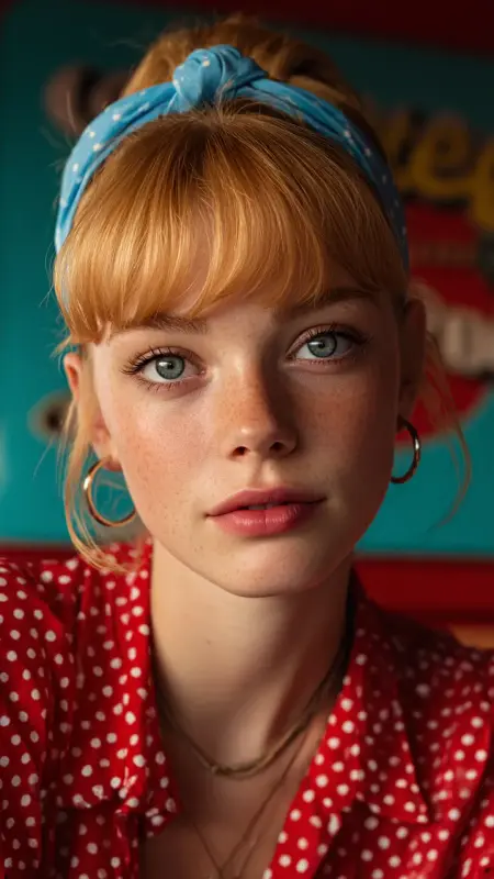 Butterfly Bangs with Retro Flip Ends - Butterfly bangs