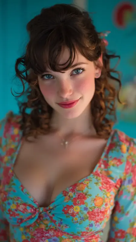Butterfly Bangs with Shoulder-Length Curls - Butterfly bangs